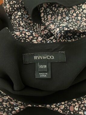 *2 for $20* RW&Co. Pink and Black Floral Sleeveless Top